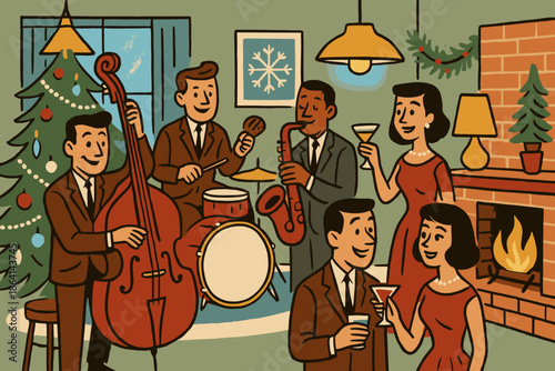 Party icon retro room living vector playing no cyrillic red holiday speech