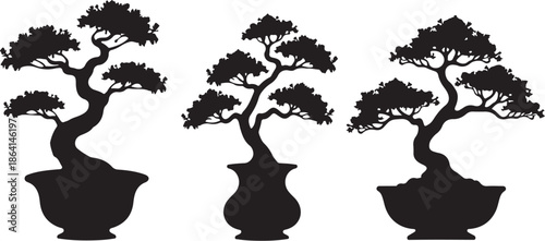 Bonsai Tree Silhouette Vector Collection

Japanese Bonsai Plant Black Art Set

Minimal Bonsai Tree Pot Silhouette Bundle