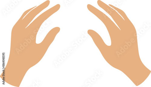 Two Hands Reaching Out Illustration.