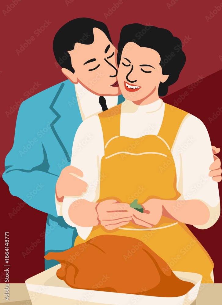 Obraz premium man and woman having breakfast