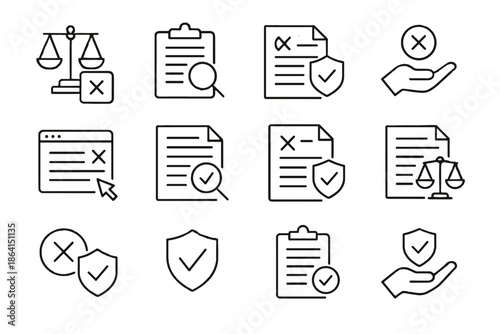 Subscription icon transparent notice badge user review flow legal fair vector rights