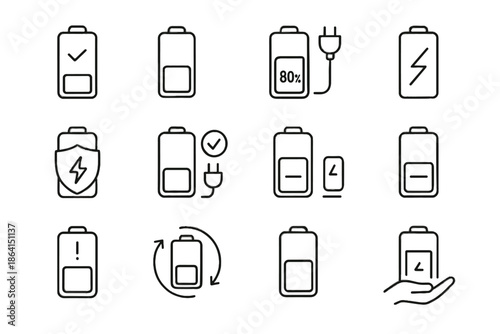 Icon level power range percent balanced partial device vector battery charging shield