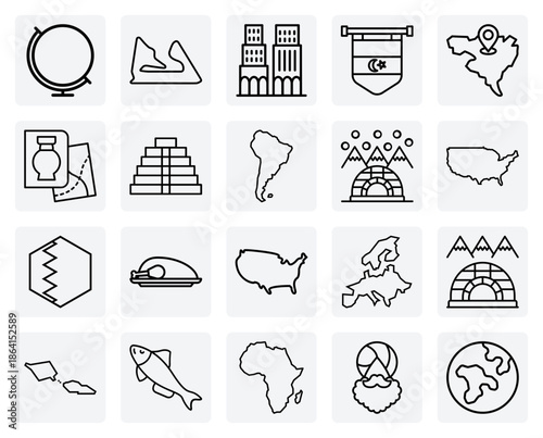 Geographic Representation Of The World – All Continents, Major Oceans, And The Middle East For Travel And Global Studies.