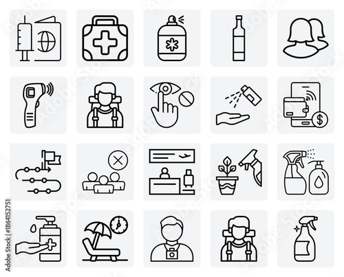 Modern Traveler'S Journey – A Man With A Vaccination Passport, E-Wallet, And Health Screening Tools For Safe Travel