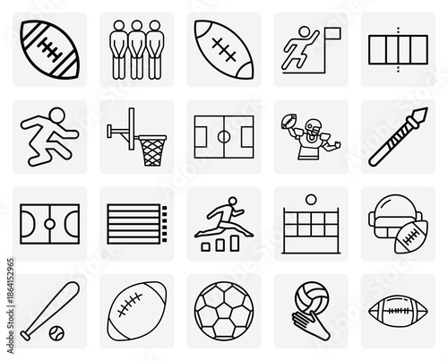 Outdoor Sports And Athletic Training – Visuals For Football, Volleyball, And Track Events Like Javelin And Long Jump