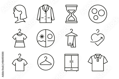 Palette trends vector wear icon garments longevity outfit classic fashion slow icons