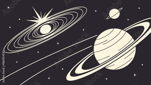 Celestial bodies in orbit