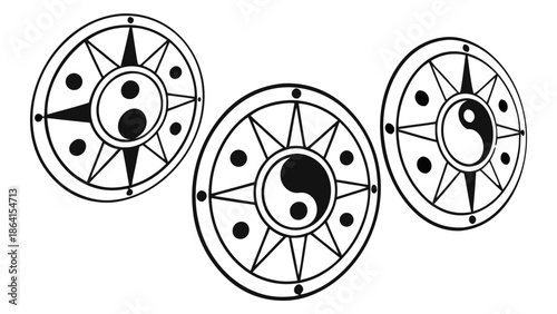 Symbolic circular designs with yin yang