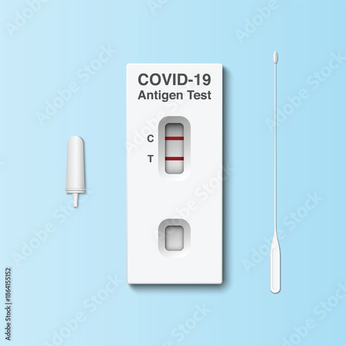 Covid 19 antigen test kit with positive result