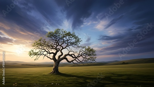 lonely tree in the field