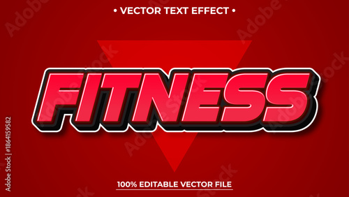 Gym workout text effect editable fitness and wellness customizable font style