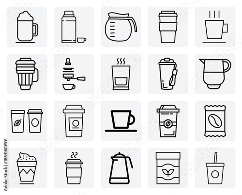 Diverse Coffee Choices And Accessories – Decaf Options, Organic Beans, And Sachets For Menu And Packaging Materials