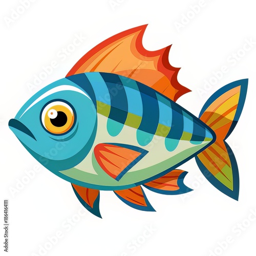 tropical fish flat illustration