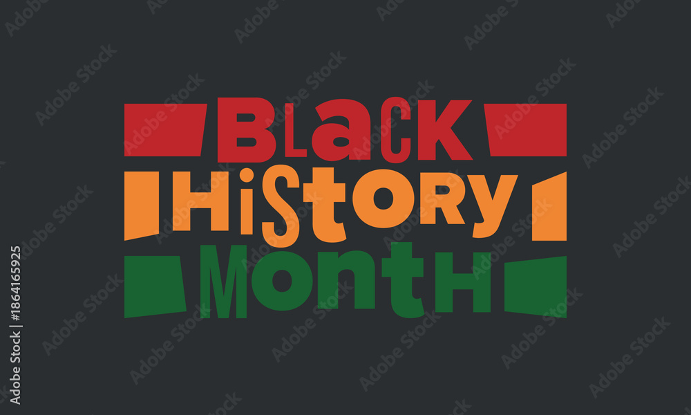 Obraz premium Black History Month. African American History. Celebrated annual. February and October. Poster, card, banner, background. Vector illustration