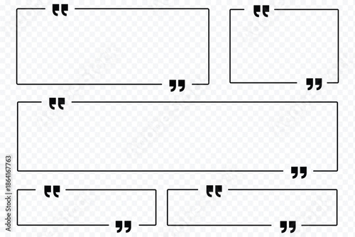 Quote box frame set, Yellow speech bubbles vector set. Chat bubble, Speech bubble sign and symbol, Quote box icon. Vector illustration. Quote Message Icons Set. Testimonial and Communication Concept