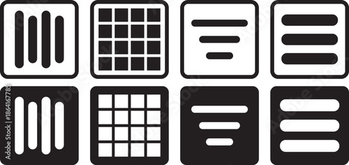 menu icon set. Website navigation symbol. Hamburger web. List menu sign. App burger icons. Hamburger menu line icon burger interface menu simple line, minimal ui popup burger. Template navigation drop