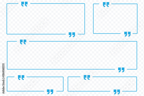 Quote box frame set, Yellow speech bubbles vector set. Chat bubble, Speech bubble sign and symbol, Quote box icon. Vector illustration. Quote Message Icons Set. Testimonial and Communication Concept