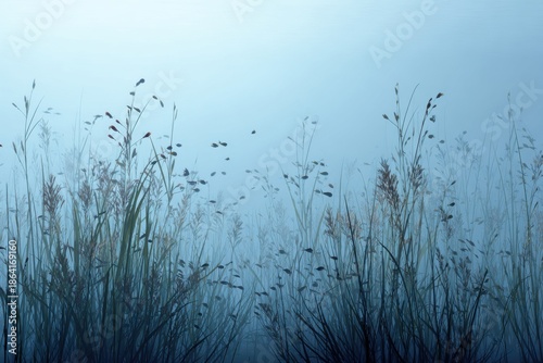 Misty meadow grasses