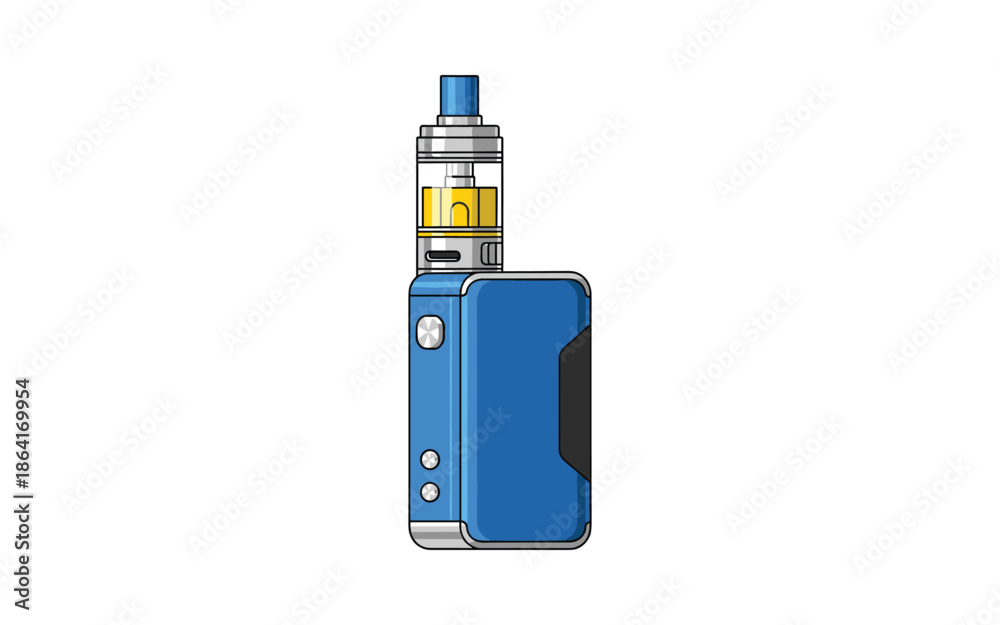 Obraz premium Blue Vape Mod Device Illustration
