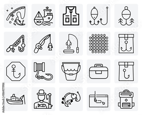 Angling And Fishing Activity Essentials – Equipment Like Rods, Nets, And Hooks For Outdoor Recreation And Hobbies.