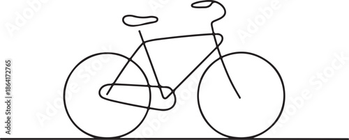 Fitness club exercise cycle continuous one line drawing