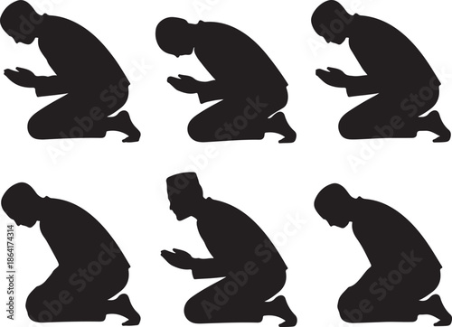 Silhouettes of people in prayer showcasing different stages of devotion