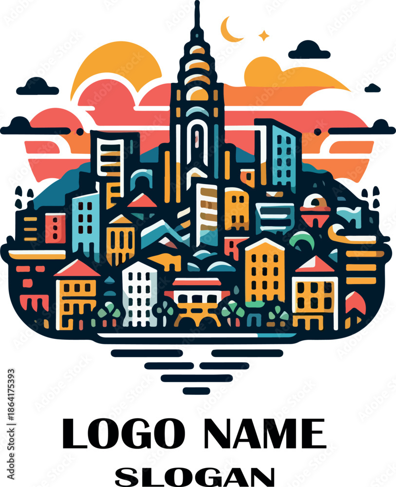 Naklejka premium Manizales logo vector white background .