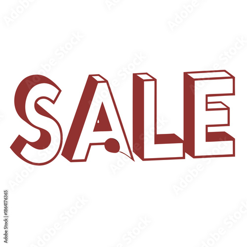 Bold sale sign with red and white color scheme