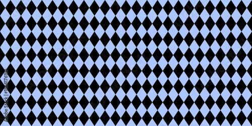 Φωτογραφία Seamless harlequin pattern with light blue and black