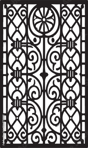 Decorative Floral Geometric Tile Pattern Vector

Ornamental Ironwork Style Square Pattern Design

Vintage Floral Lattice Pattern Illustration