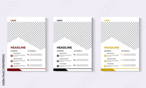 Clean White Corporate Business Flyer Template Design