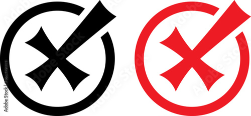 Two symbols indicating prohibition