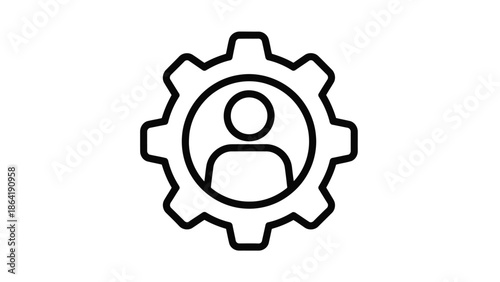 Simple line icon representing user settings or configuration.