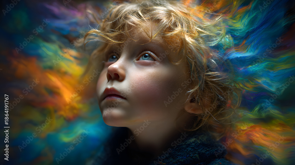 Fototapeta premium Child mental health concept. ADHD, attention deficit