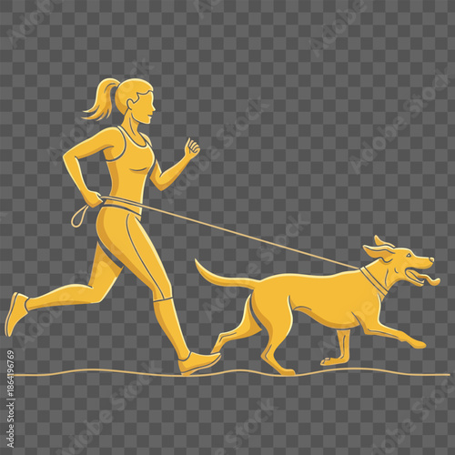 A silhouette of a woman and a cowboy walking their horse and pet dog on the beach, featuring black animal vector illustrations and people in a sport sign style