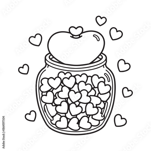 Valentine’s Day, Coloring Book, Adult Coloring Book, Kids Coloring Book, Bold And Easy, Simple Designs, Cute Illustrations, Love Theme, vector art, line art.