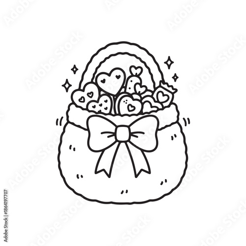 Valentine’s Day, Coloring Book, Adult Coloring Book, Kids Coloring Book, Bold And Easy, Simple Designs, Cute Illustrations, Love Theme, vector art, line art.