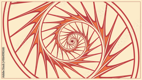 abstract background with red wheels