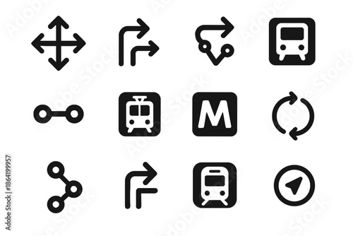 Track path inside icon lane no icons tile direction vector square public