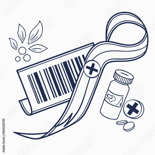 Rehabilitation and Physical Therapy Concept in Barcode Form