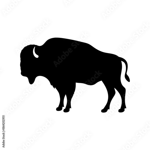 Silhouette of a bison