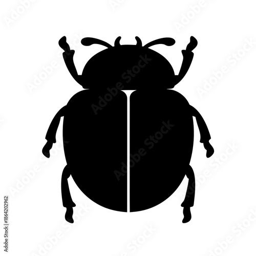 Simple silhouette of a beetle