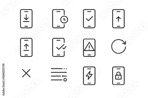 Unlocked fetch icon app priority locked vector state mobile paused cancel boost