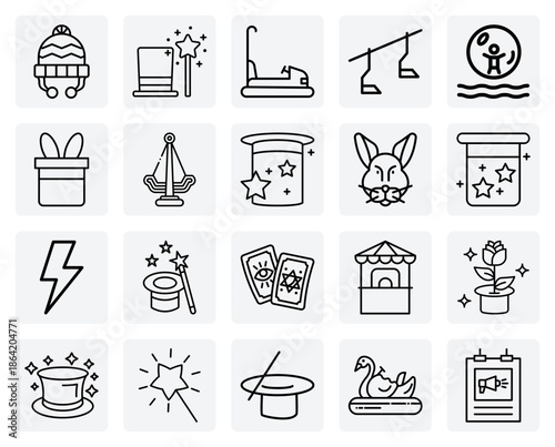 Water Slides And Thrill Rides At The Fair – Pirate Ship And Bumper Cars For Summer Fun And Adventure Graphics.