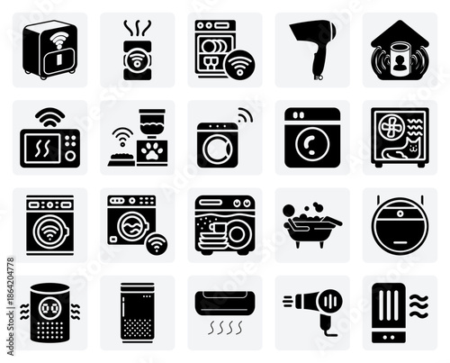 Modern Home Convenience And Technology – Smart Air Fryers, Dishwashers, And Purifiers For Futuristic Living Project Presentations.