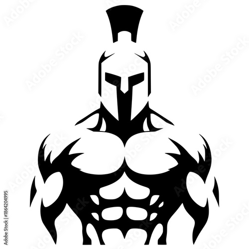Spartan muscle silhouette vector design