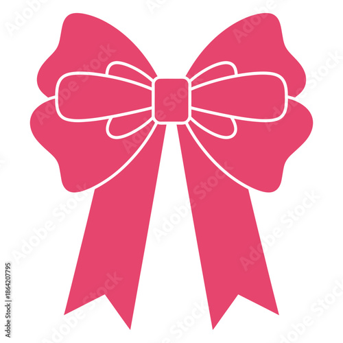 pink ribbon bow,
