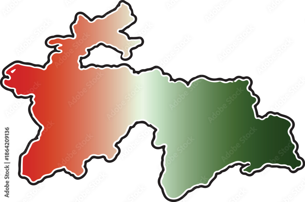 Obraz premium Colorful map of Switzerland showing regions in gradient shades