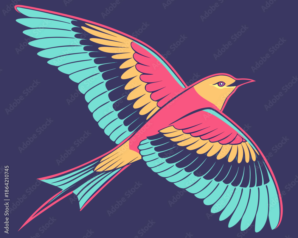 Obraz premium vector illustration of a bird