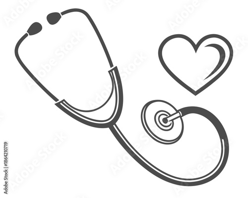 stethoscope on white background